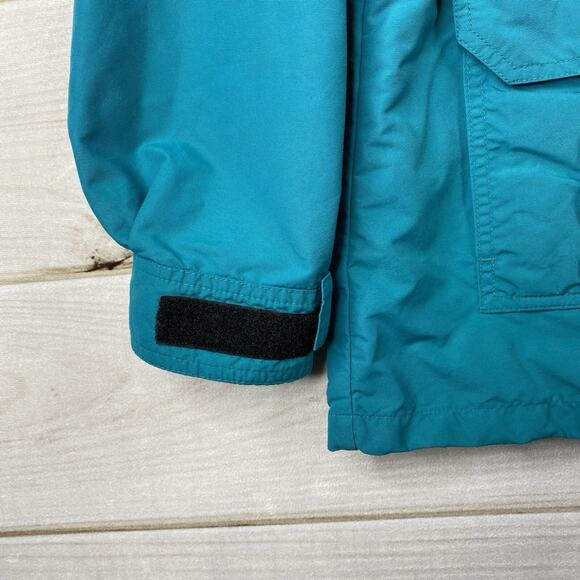 VINTAGE REI Jacket Womens 14 Turquoise Hooded Nylon Windbreaker Rain Y2K 2002 - Picture 2 of 10